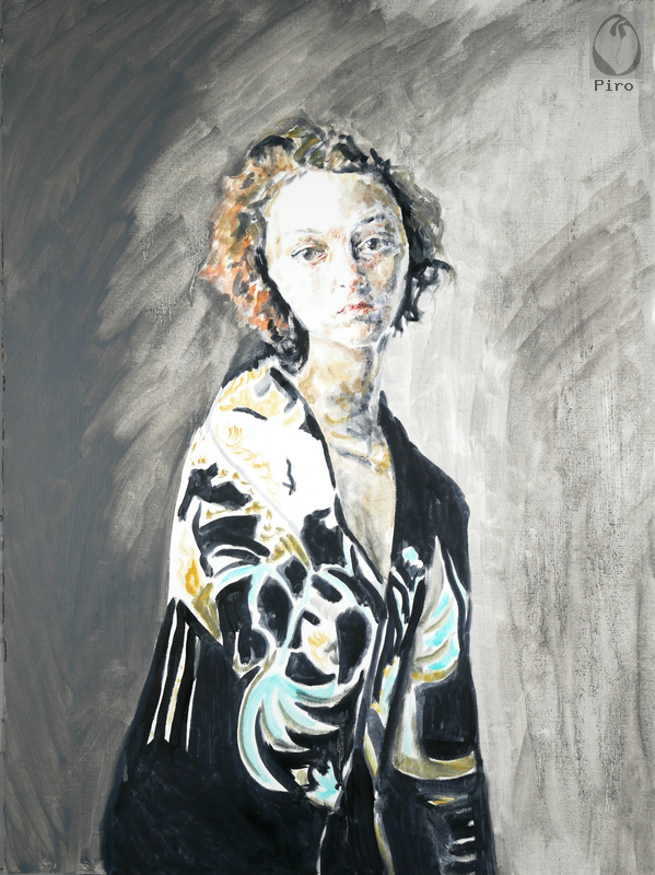 oil on paper - olio su carta di Piro